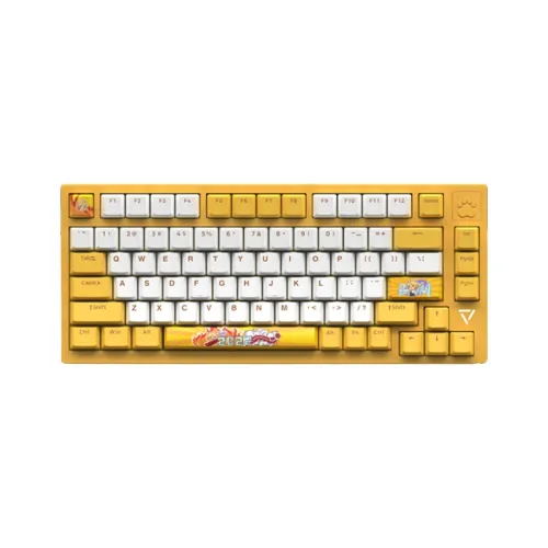 Ajazz AC081 Hot Swappable Yellow Switch Tiger Limited Edition Mechanical Keyboard